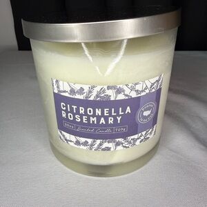 Northern Lights Citronella & Rosemary 3-Wick Candle 25 oz. Made in US- NWT